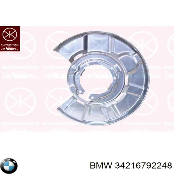 Compre 34216792248 BMW Proteção direita do freio de disco traseiro