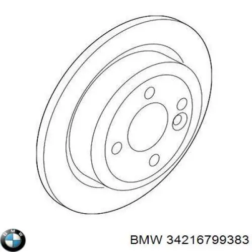 34216799383 BMW Disco do freio traseiro