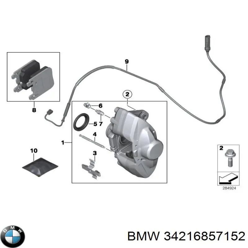 Kit de reparação dos freios traseiros BMW 34216857152 preço, a partir de 34,30 USD