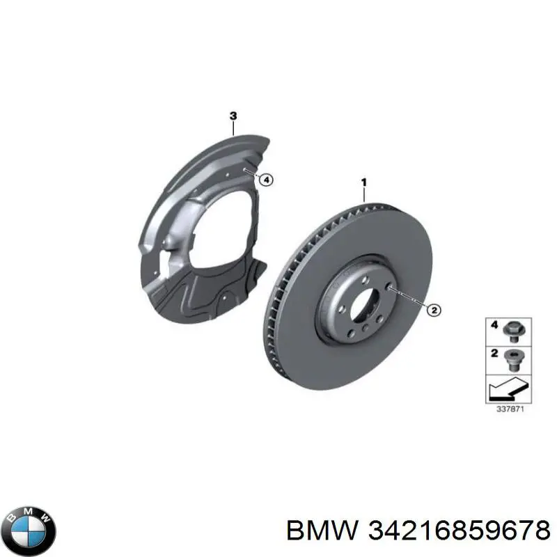 34216859678 BMW Disco do freio traseiro