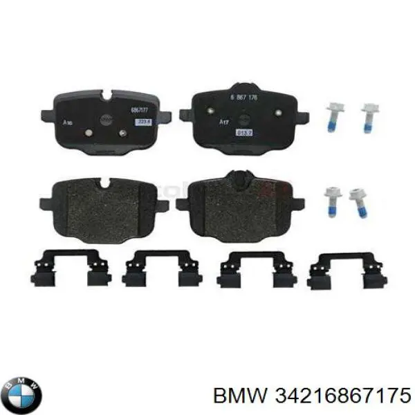 34216867175 BMW Sapatas do freio traseiras de disco