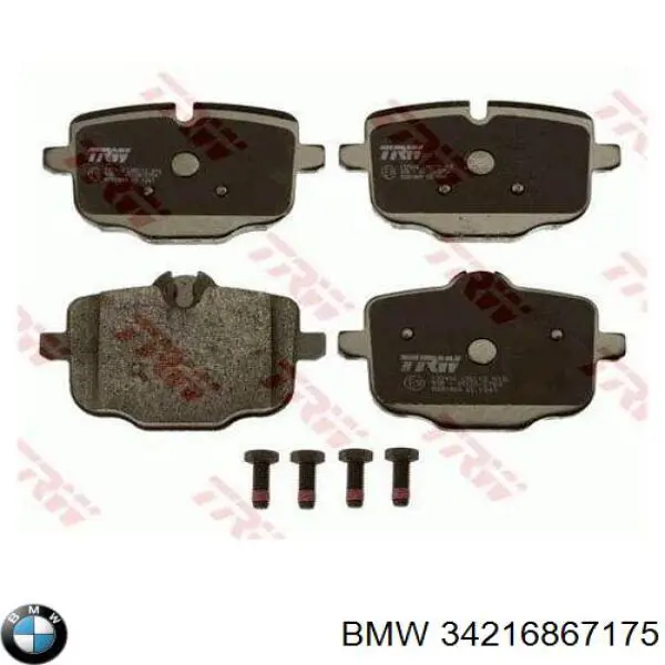 Compre 34216867175 BMW Sapatas do freio traseiras de disco