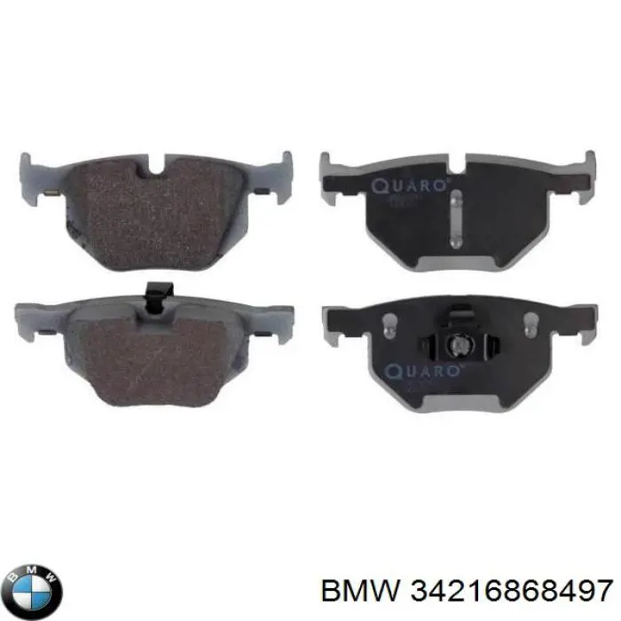 Compre 34216868497 BMW Sapatas do freio traseiras de disco