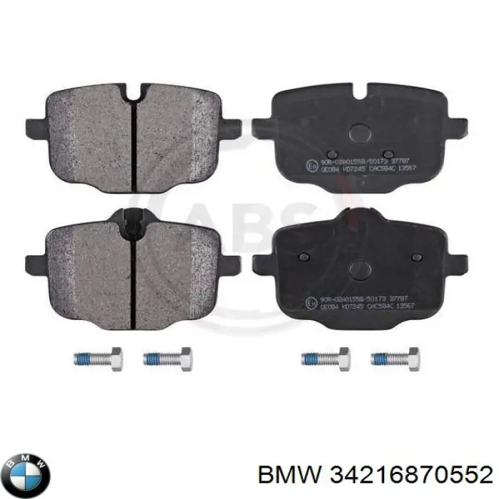 34216870552 BMW Sapatas do freio traseiras de disco