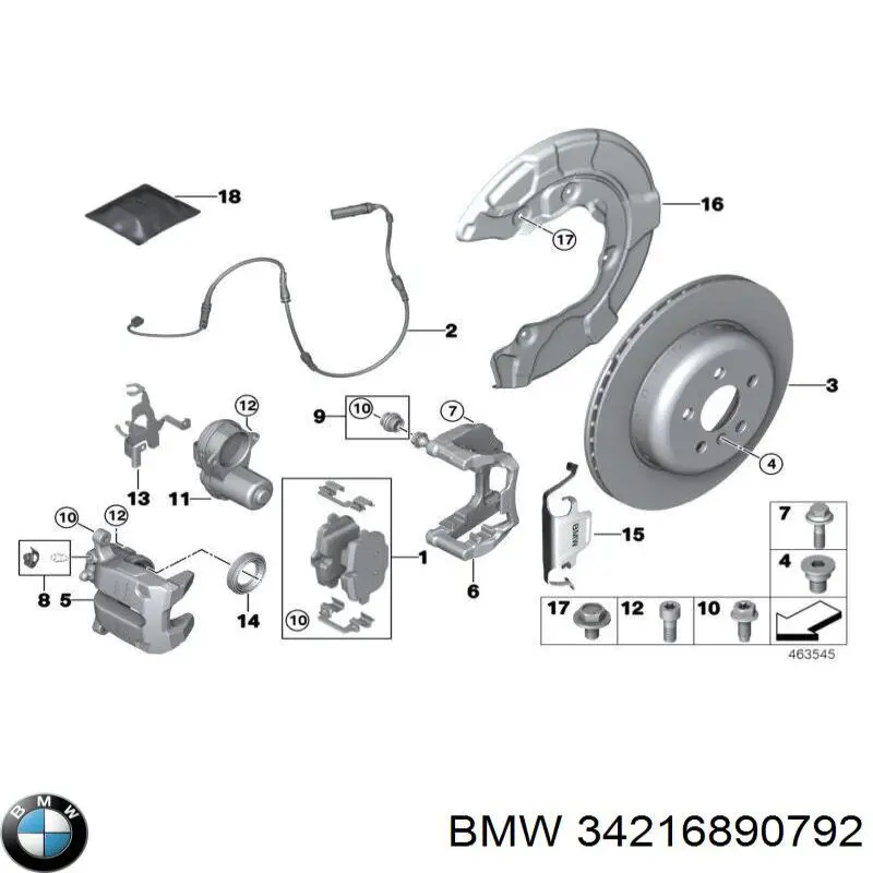 Sensor traseiro de desgaste das sapatas do freio BMW 34216890792 preço, a partir de 18,25 USD