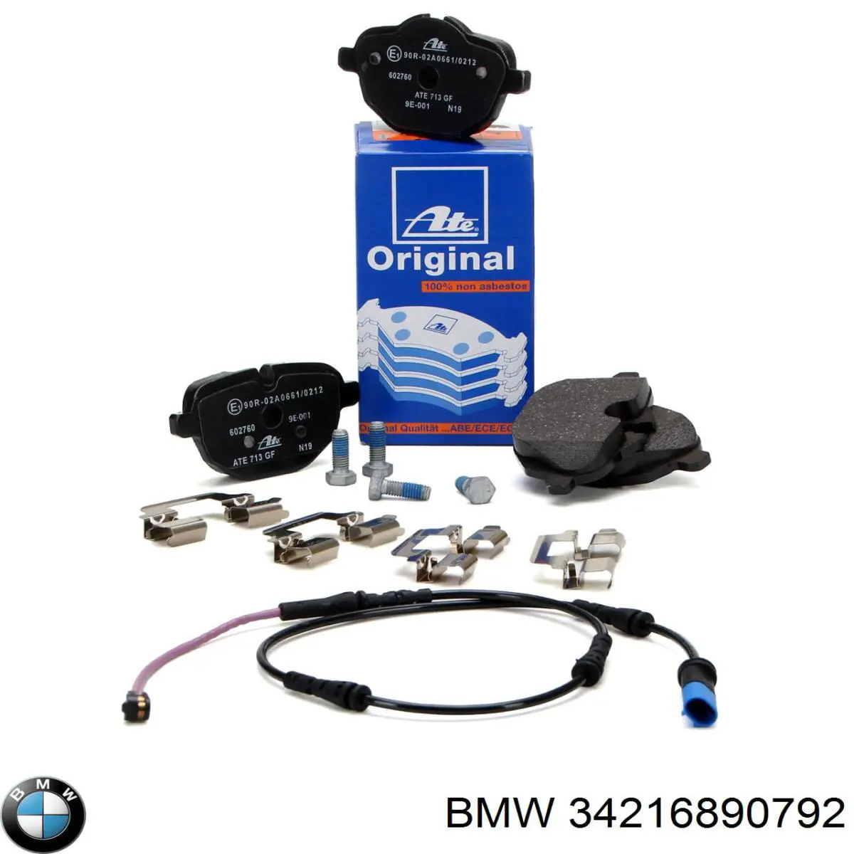 Sensor traseiro de desgaste das sapatas do freio 34216890792 BMW