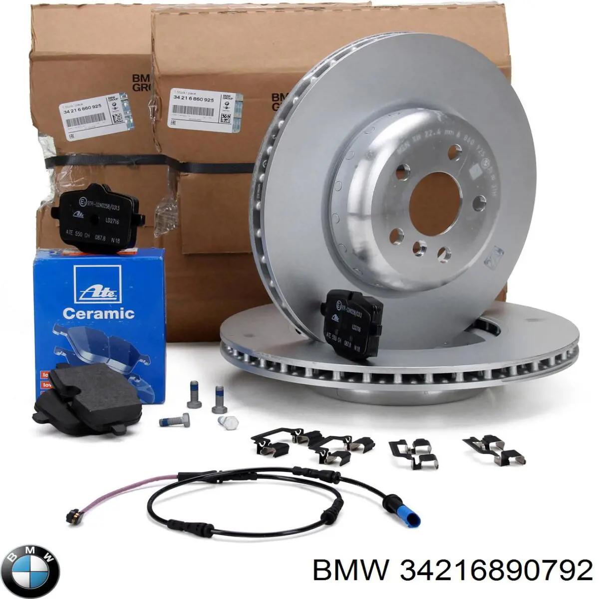 Sensor traseiro de desgaste das sapatas do freio BMW 34216890792