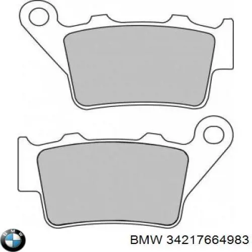 34217664983 BMW Sapatas do freio traseiras de disco
