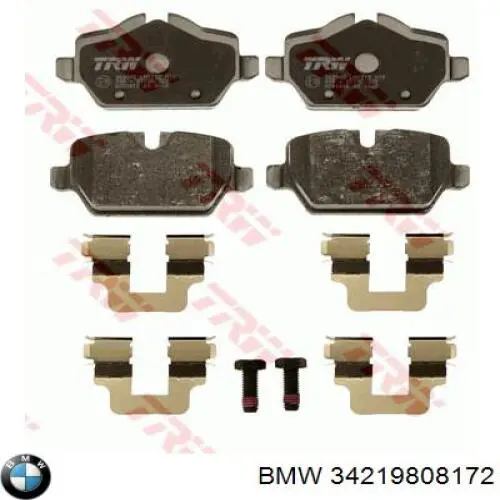 Sapatas do freio traseiras de disco BMW 34219808172 preço, a partir de 34,38 USD