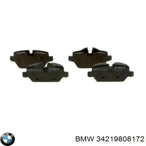 Compre 34219808172 BMW Sapatas do freio traseiras de disco