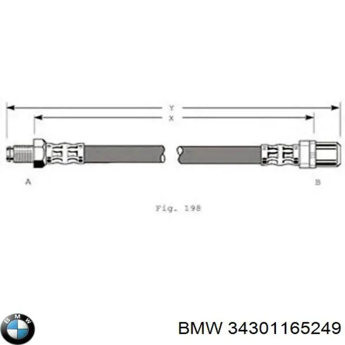 Mangueira do freio dianteira BMW 34301165249 preço, a partir de 13,61 USD
