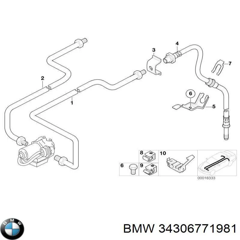 Braçadeira de fixação do freio de mangueira BMW 34306771981 preço, a partir de 2,74 USD