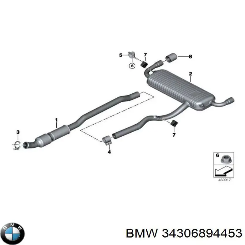 34306894453 BMW Mangueira do freio dianteira