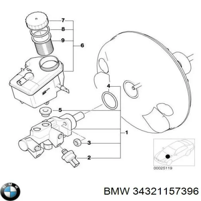 Compre 34321157396 BMW 