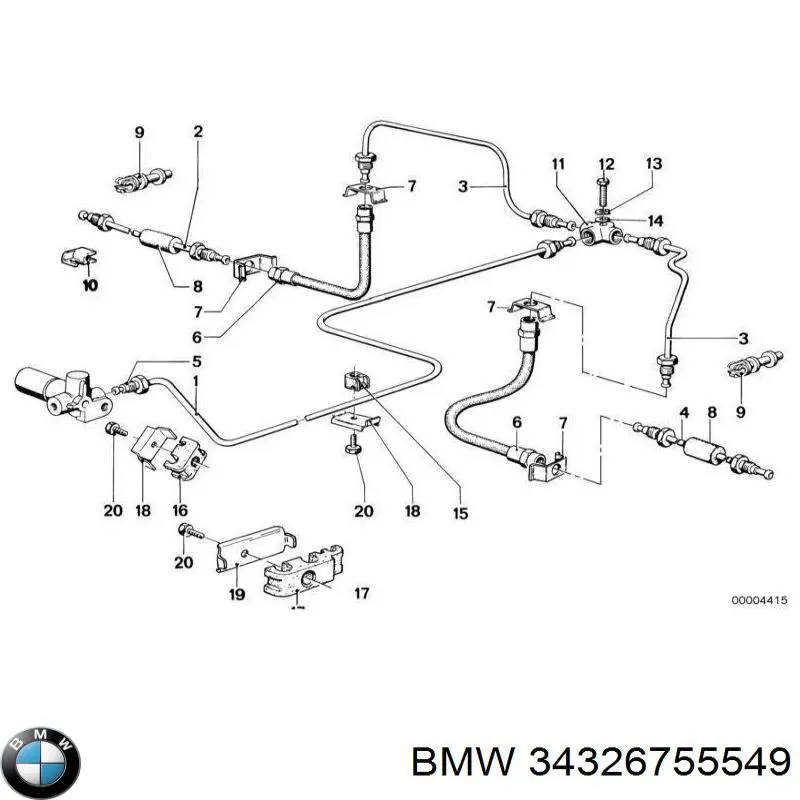 Tubo traseiro central do freio BMW 34326755549 preço, a partir de 16,03 USD