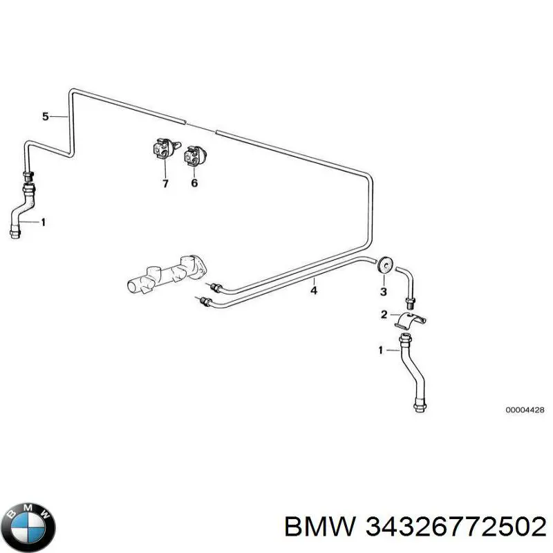 Mangueira do freio traseira direita BMW 34326772502 preço, a partir de 50,59 USD