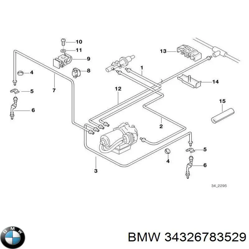 34326783529 BMW Moldura de vidro traseiro