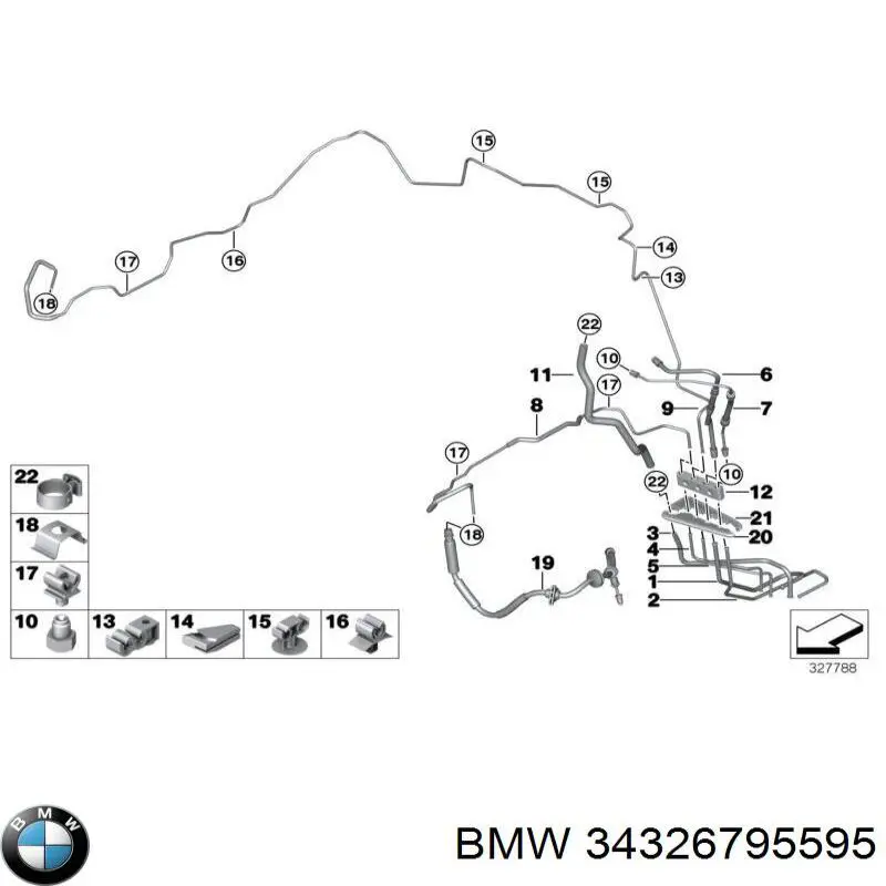Tubo dianteiro esquerdo do freio BMW 34326795595 preço, a partir de 68,64 USD