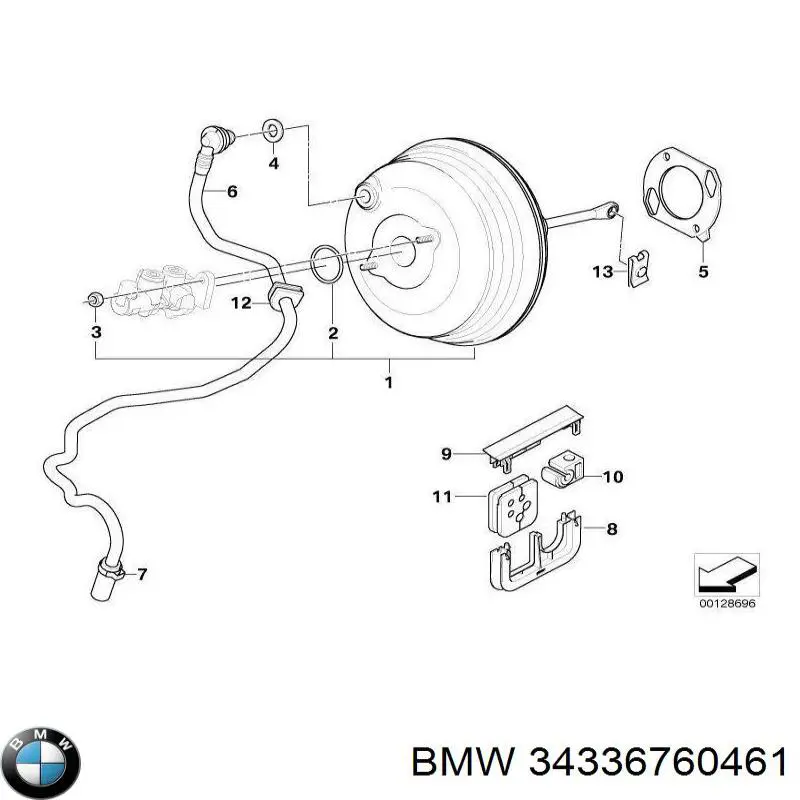 Reforçador dos freios a vácuo BMW 34336760461 preço, a partir de 94,17 USD