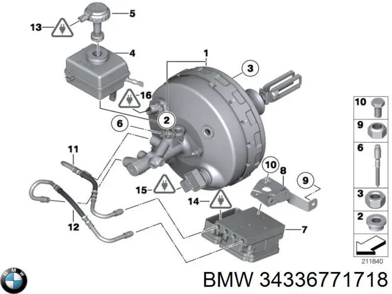 Tanque de cilindro mestre do freio (de fluido de freio) BMW X5  E70