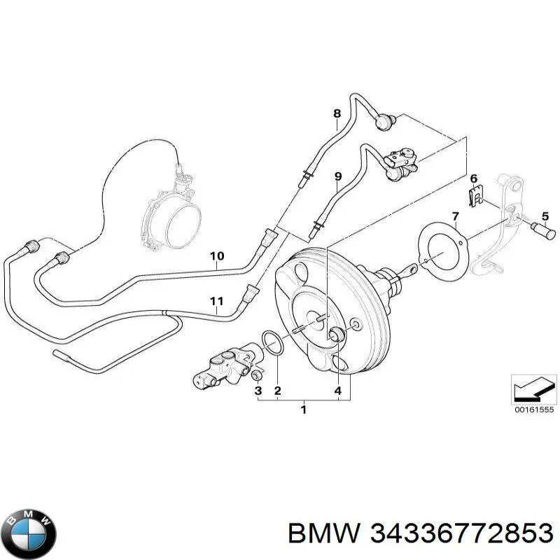 Reforçador dos freios a vácuo BMW 34336772853 preço, a partir de 187,28 USD