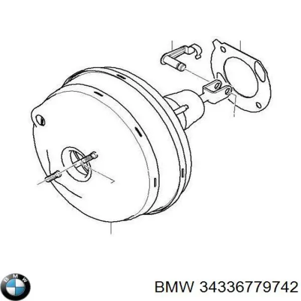 34336779742 BMW Reforçador dos freios a vácuo