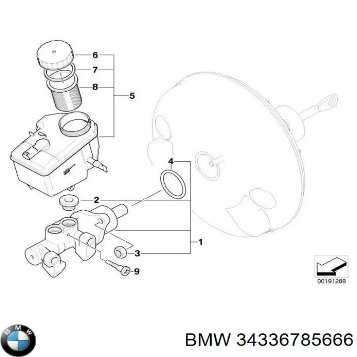 Cilindro mestre do freio BMW 34336785666 preço, a partir de 47,67 USD