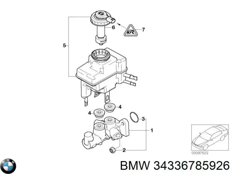 34336785926 BMW Cilindro mestre do freio