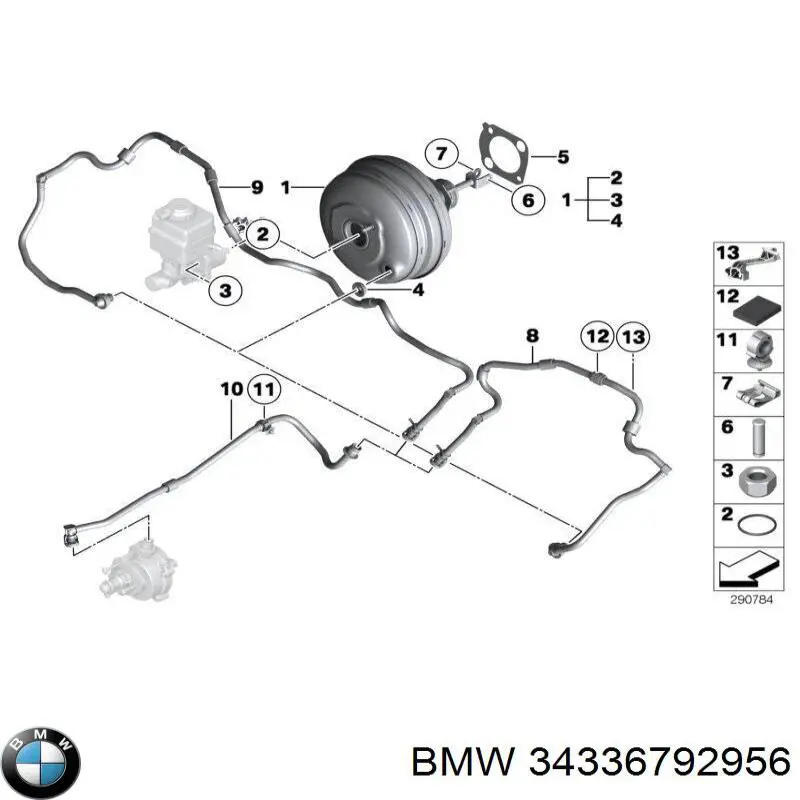 34336792956 BMW Reforçador dos freios a vácuo