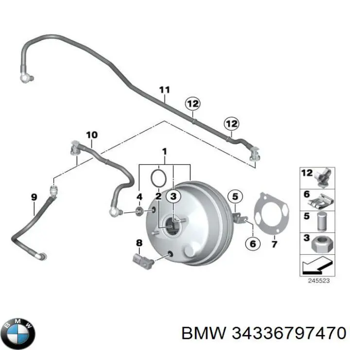 Reforçador dos freios a vácuo BMW X3  F25