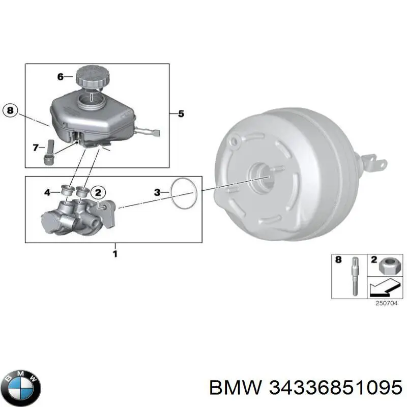 Cilindro mestre do freio BMW 34336851095 preço, a partir de 94,72 USD