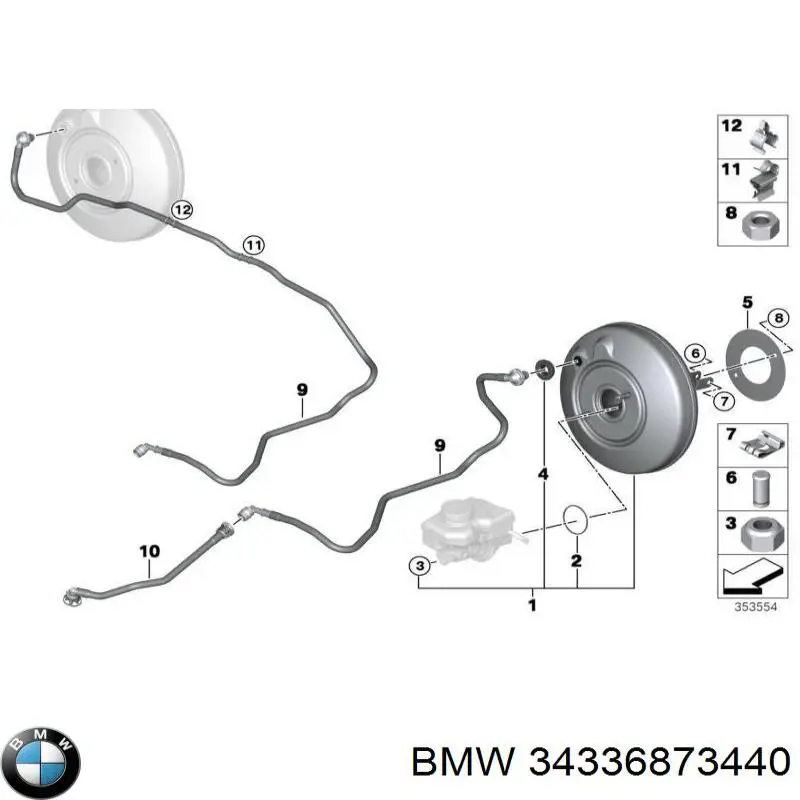 34336873440 BMW Reforçador dos freios a vácuo