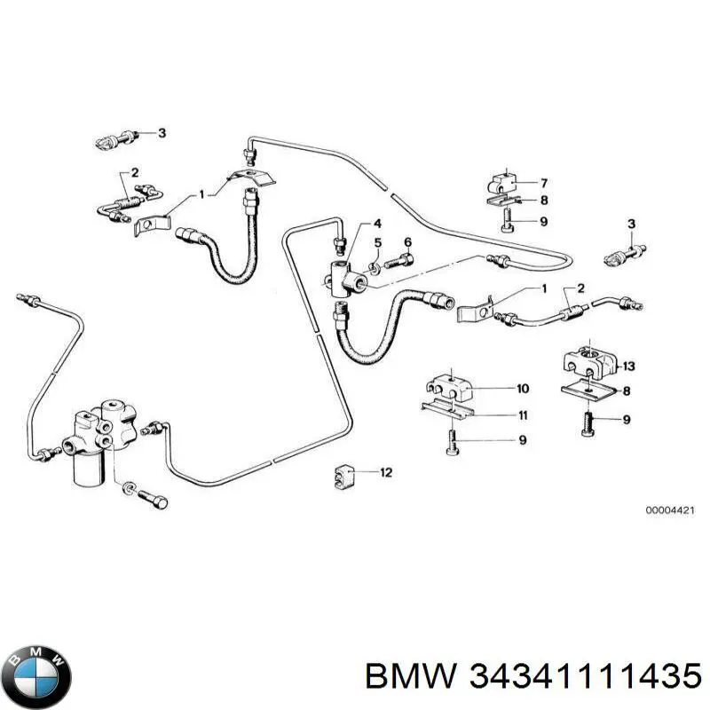 Compre 34341111435 BMW União em T de tubos de freio