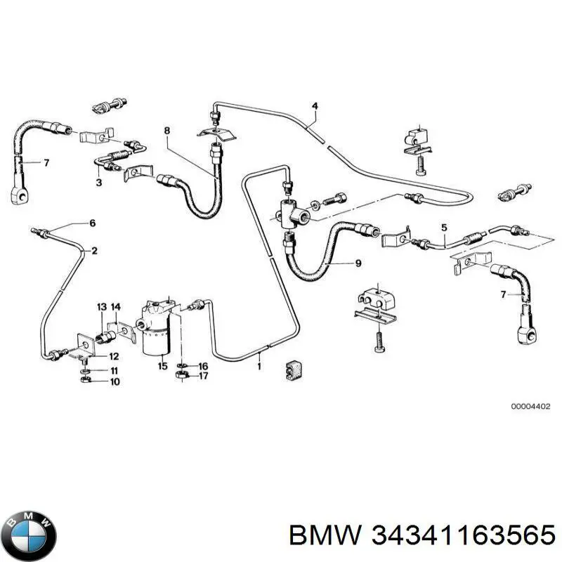Braçadeira de fixação do freio de mangueira BMW 34341163565 preço, a partir de 2,31 USD