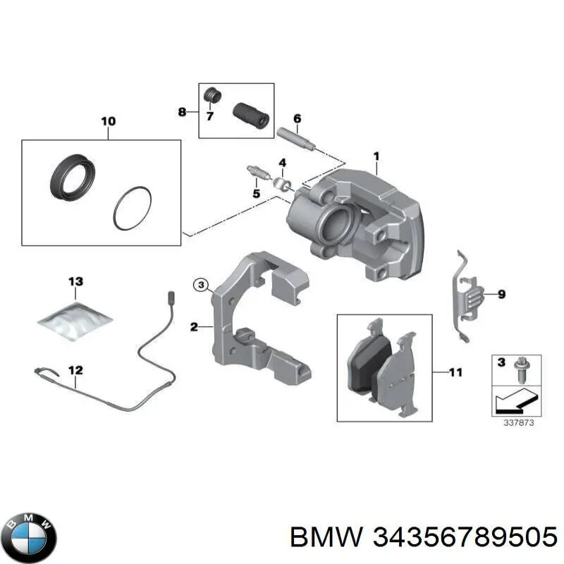 Sensor traseiro de desgaste das sapatas do freio BMW 34356789505 preço, a partir de 13,16 USD
