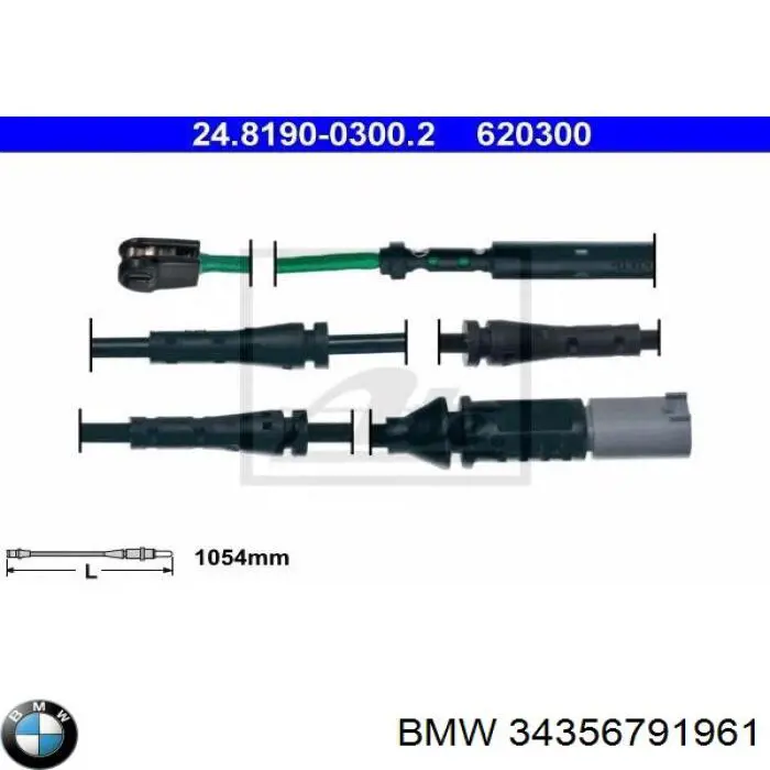 Sensor traseiro de desgaste das sapatas do freio BMW 34356791961 preço, a partir de 16,71 USD