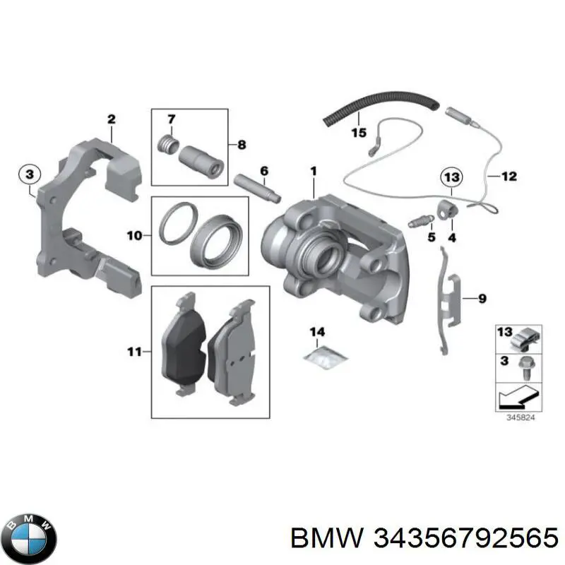 Sensor dianteiro de desgaste das sapatas do freio BMW 34356792565 preço, a partir de 16,34 USD