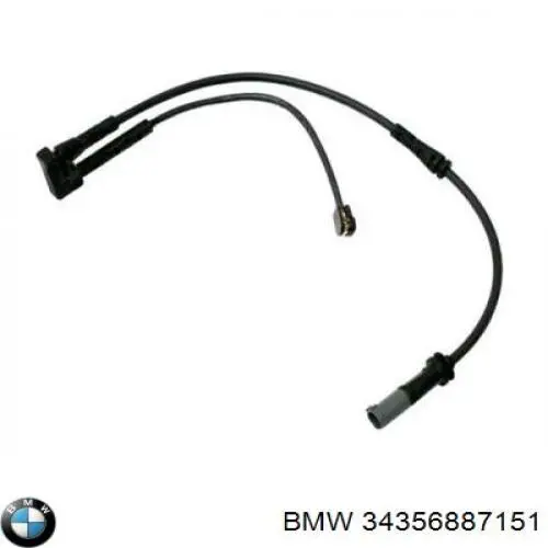 34356887151 BMW Sensor dianteiro de desgaste das sapatas do freio