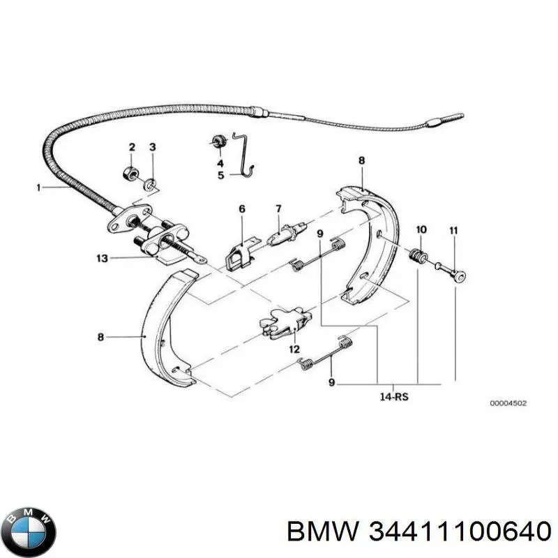 34411100640 BMW Cápsula (prendedor) de fixação de placas sobrepostas do acesso