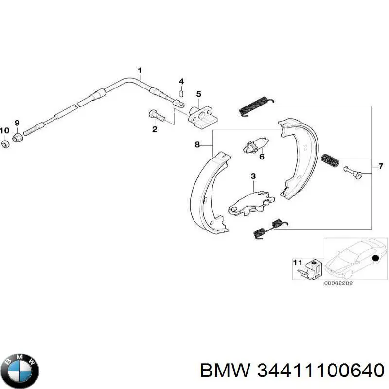 Cápsula (prendedor) de fixação de placas sobrepostas do acesso BMW 34411100640 preço, a partir de 11,24 USD