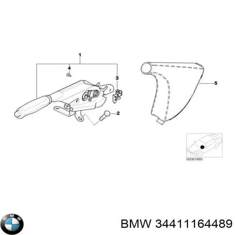 34411164489 BMW Avalanca do freio de estacionamento