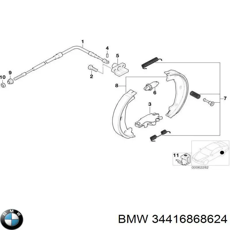 Braçadeira de barra de acoplamento do tambor de freio BMW 34416868624 preço, a partir de 17,23 USD