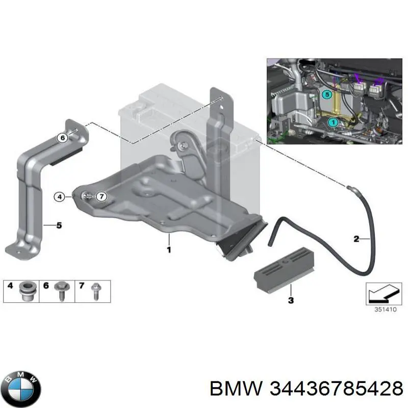 Compre 34436785428 BMW Cabo do freio de estacionamento traseiro esquerdo