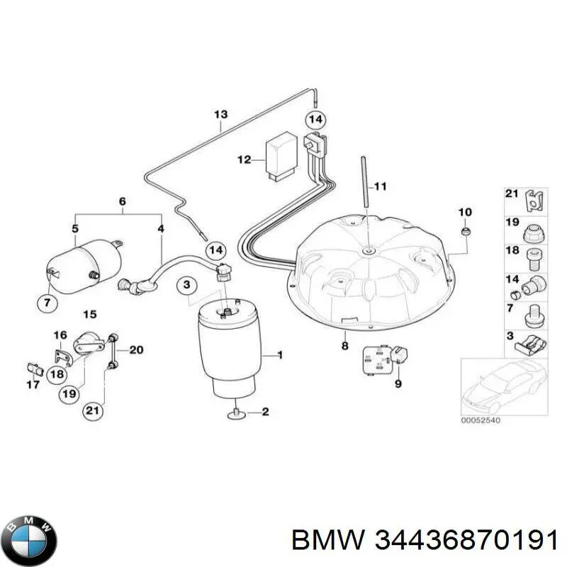 Cabo do freio de estacionamento traseiro esquerdo BMW 34436870191 preço, a partir de 55,82 USD