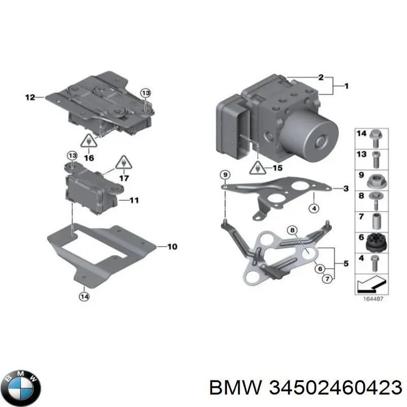 Unidade hidráulico de controlo ABS BMW 34502460423 preço, a partir de 2059,05 USD