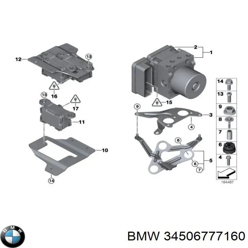 Unidade hidráulico de controlo ABS BMW 34506777160 preço, a partir de 2059,05 USD