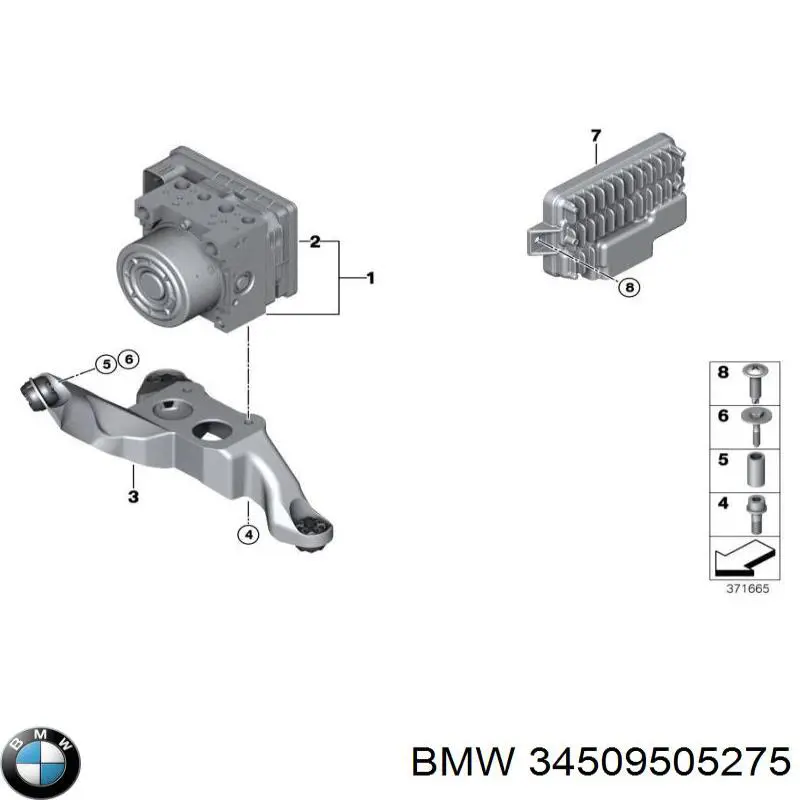 34509505275 BMW Módulo de direção (Centralina eletrônica) ABS