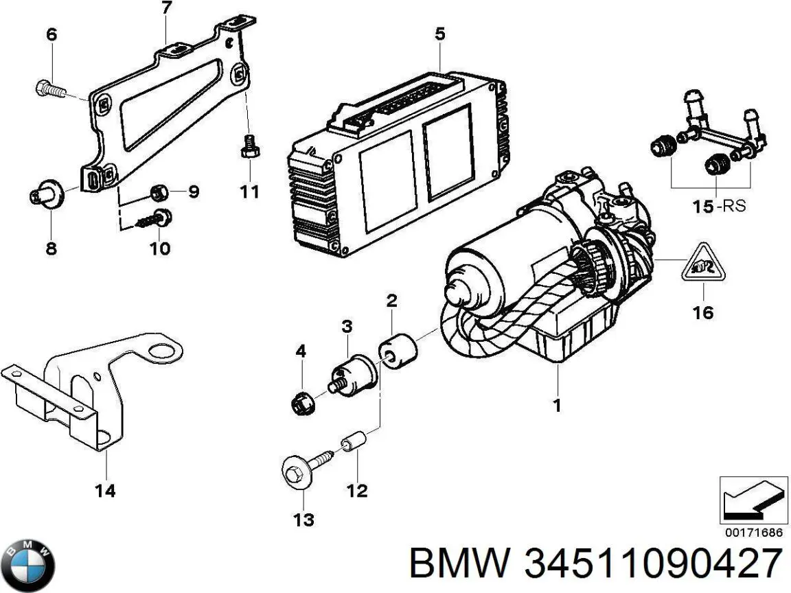 Unidade hidráulico de controlo ABS BMW 34511090427 preço, a partir de 182,17 USD