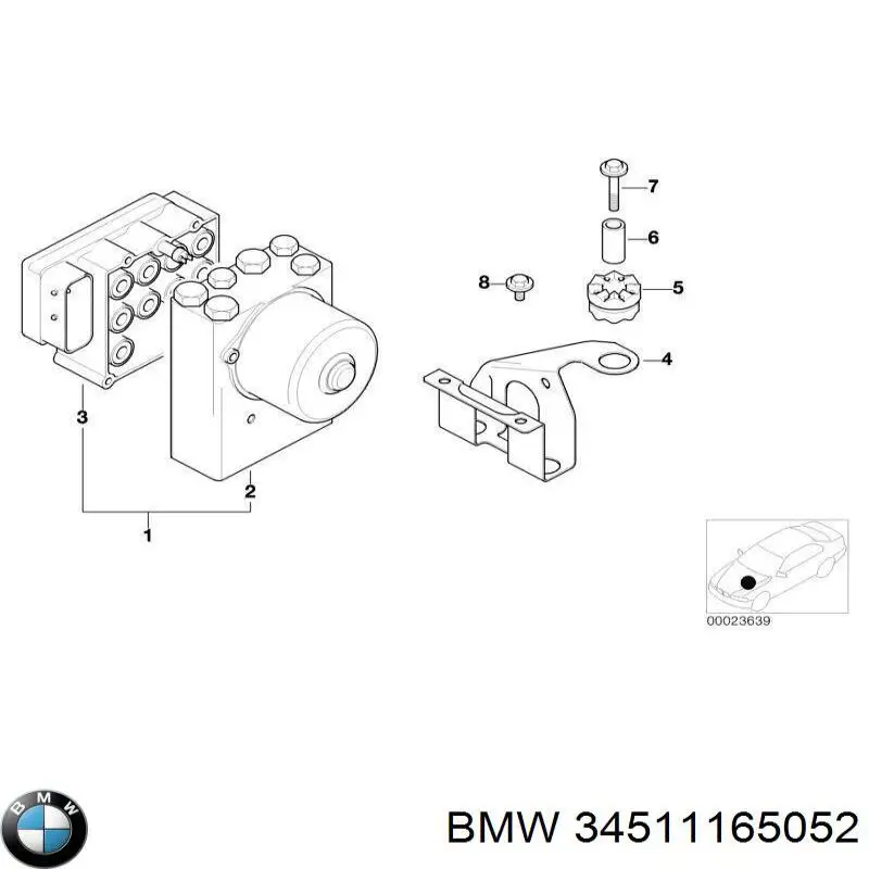 Compre 34516751770 BMW Unidade hidráulico de controlo ABS