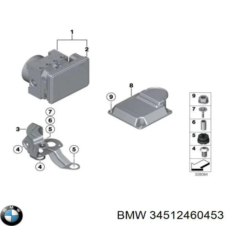 34512460453 BMW Unidade hidráulico de controlo ABS